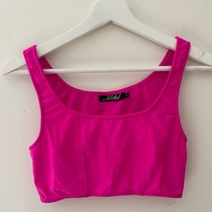 Urban Outfitters Hot Pink 80s Bra Top